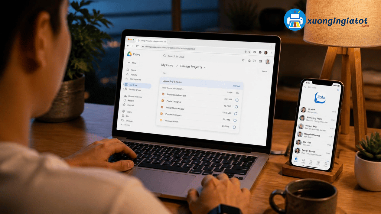 Cách thức gửi file in