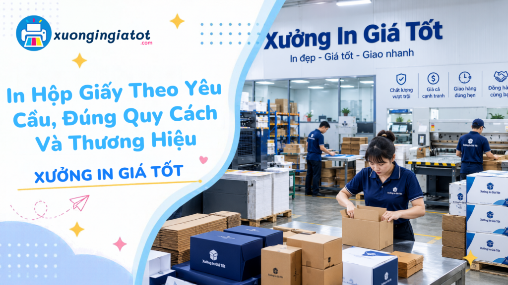 In Hộp Giấy Theo Yêu Cầu, Đúng Quy Cách Và Thương Hiệu