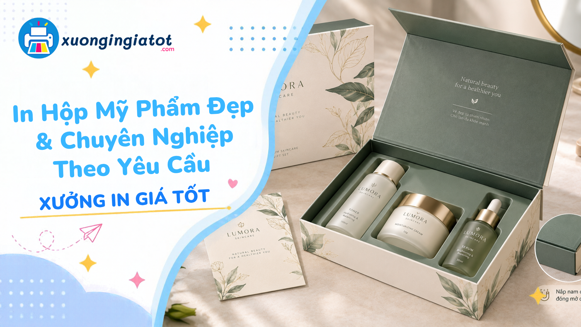 In Hộp Mỹ Phẩm Đẹp & Chuyên Nghiệp Theo Yêu Cầu